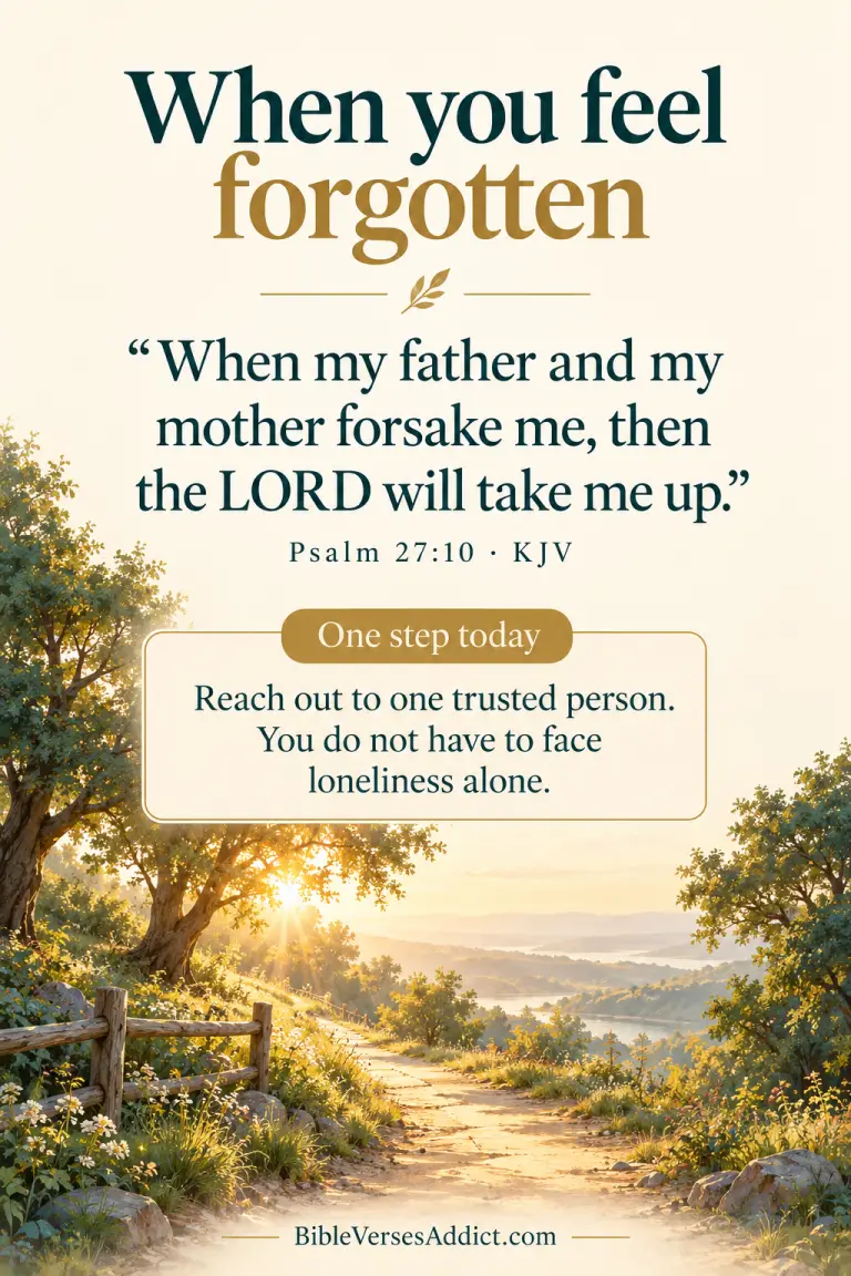 When you feel forgotten — Psalm 27:10 KJV