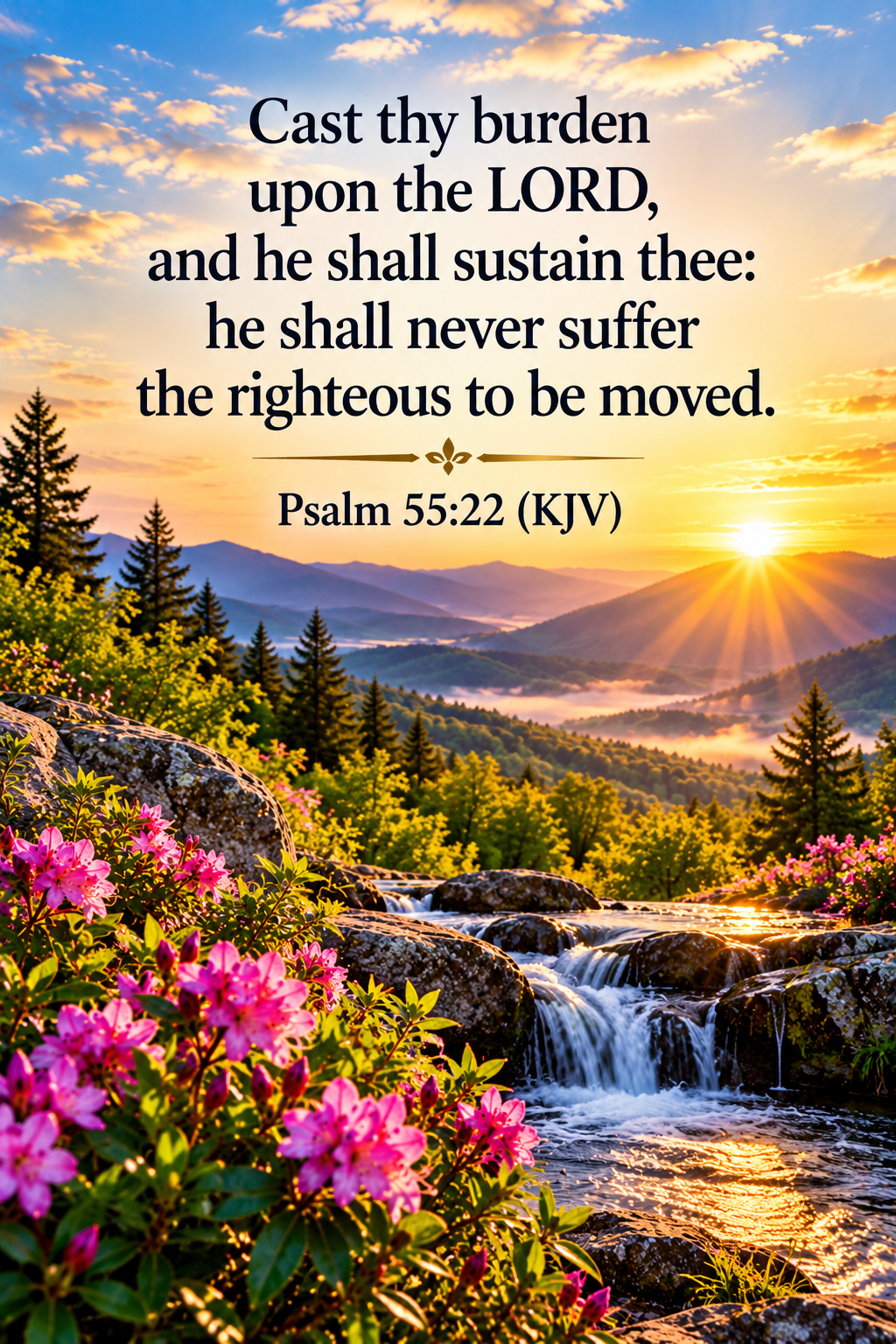 KJV inspirational Bible verse infographic about pain and hope